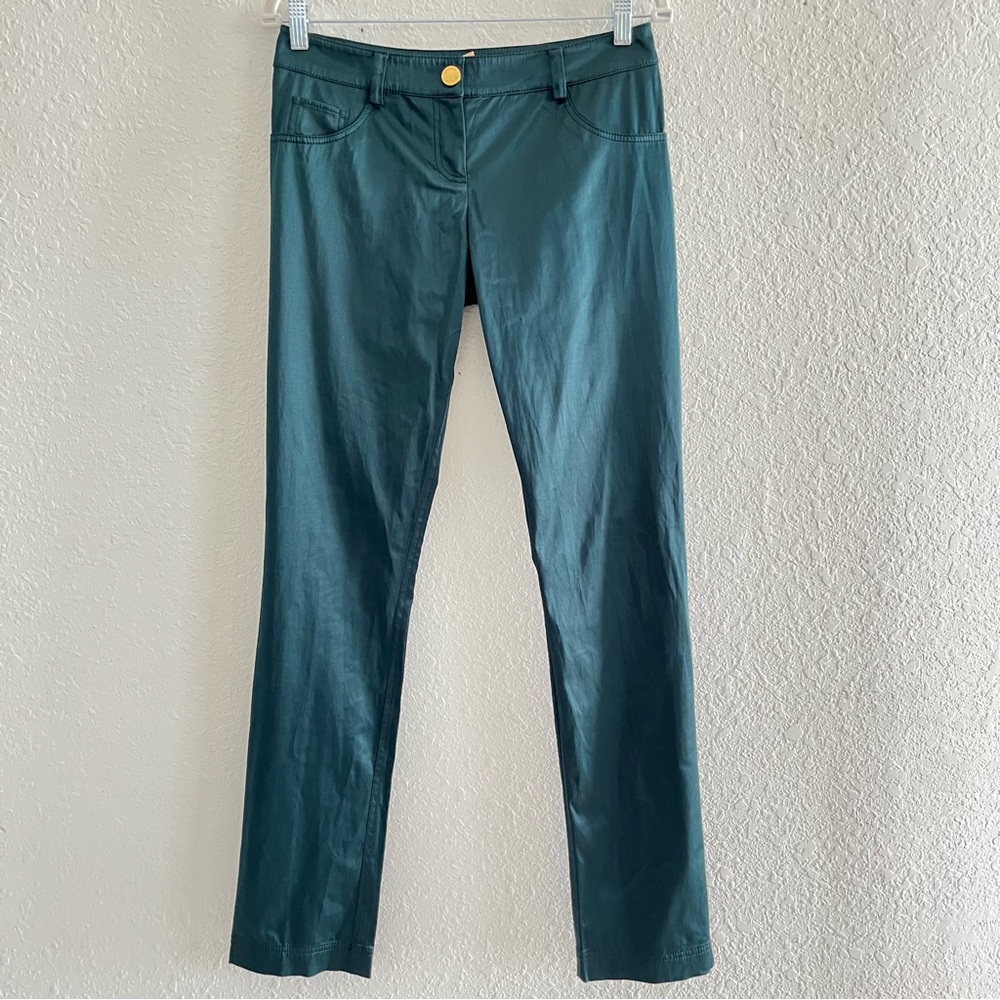 Marciano Dark Green Satin Pants Size 6